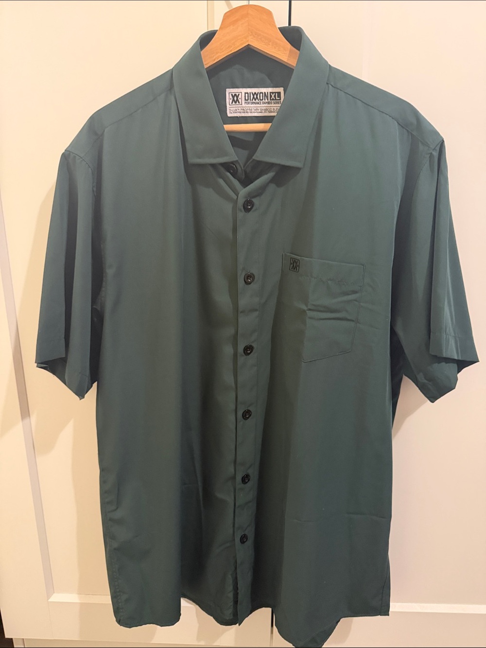 DIXXON Performance Bamboo Series Men’s Short Sleeve Button-Up Shirt - Green